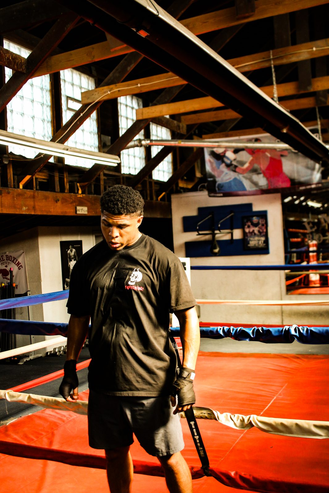 Cody Brooks standing in the boxing ring